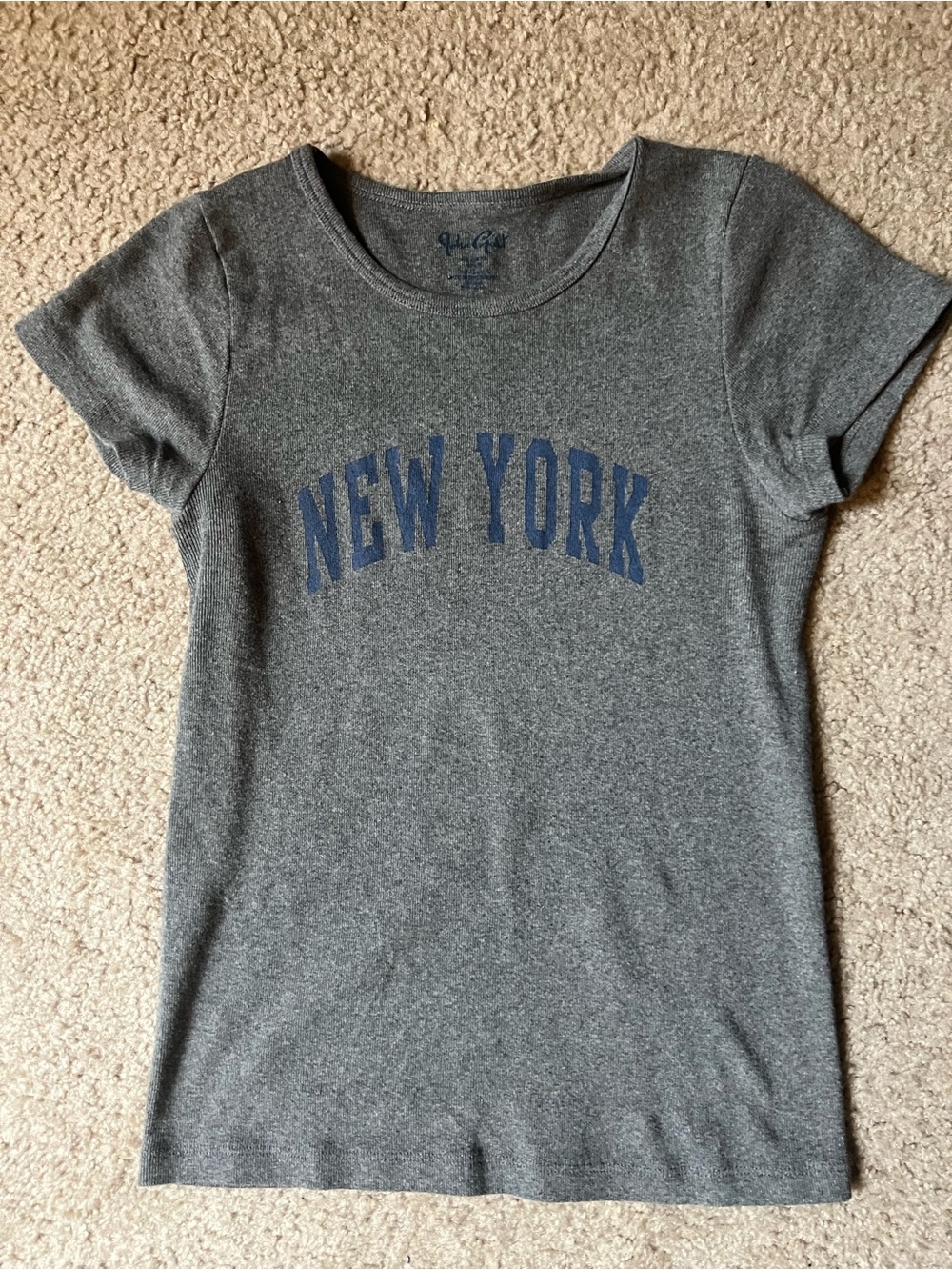 Brandy Melville Gray "New York" Graphic Tee